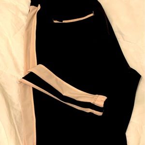 Lululemon light jogger pants with light pink stripe